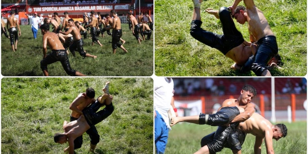 664. Tarihi Kırkpınar Yağlı Güreşleri'nde İkinci Gün Müsabakaları Başladı