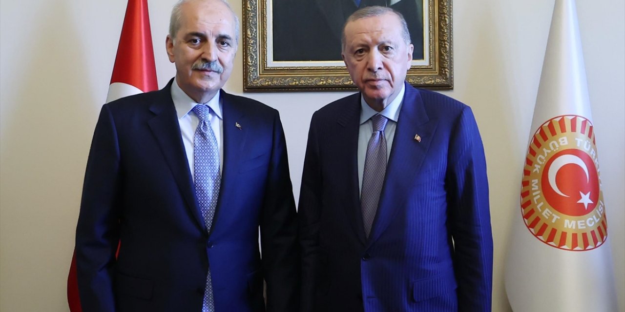 Cumhurbaşkanı Erdoğan, TBMM Başkanı Kurtulmuş'u Ziyaret Etti