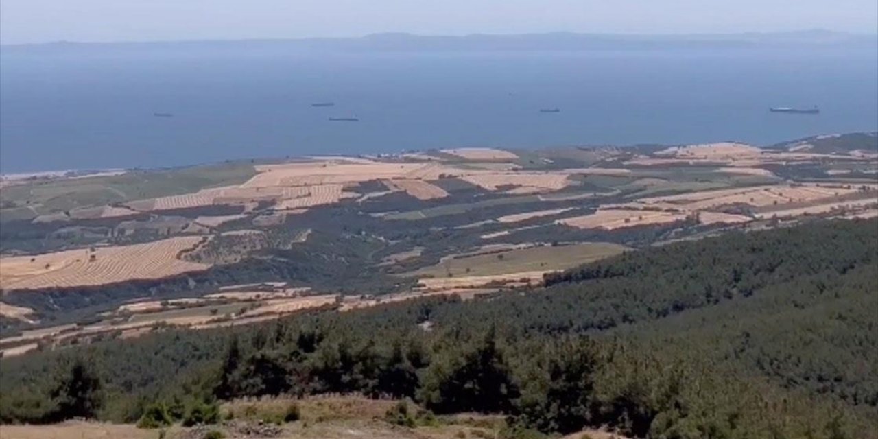 Tekirdağ'da Orman Yangınının Neden Olduğu Tahribat Havadan Görüntülendi