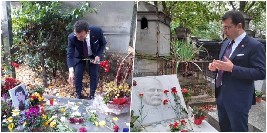 İmamoğlu, Ahmet Kaya ve Yılmaz Güney'in kabrini ziyaret etti