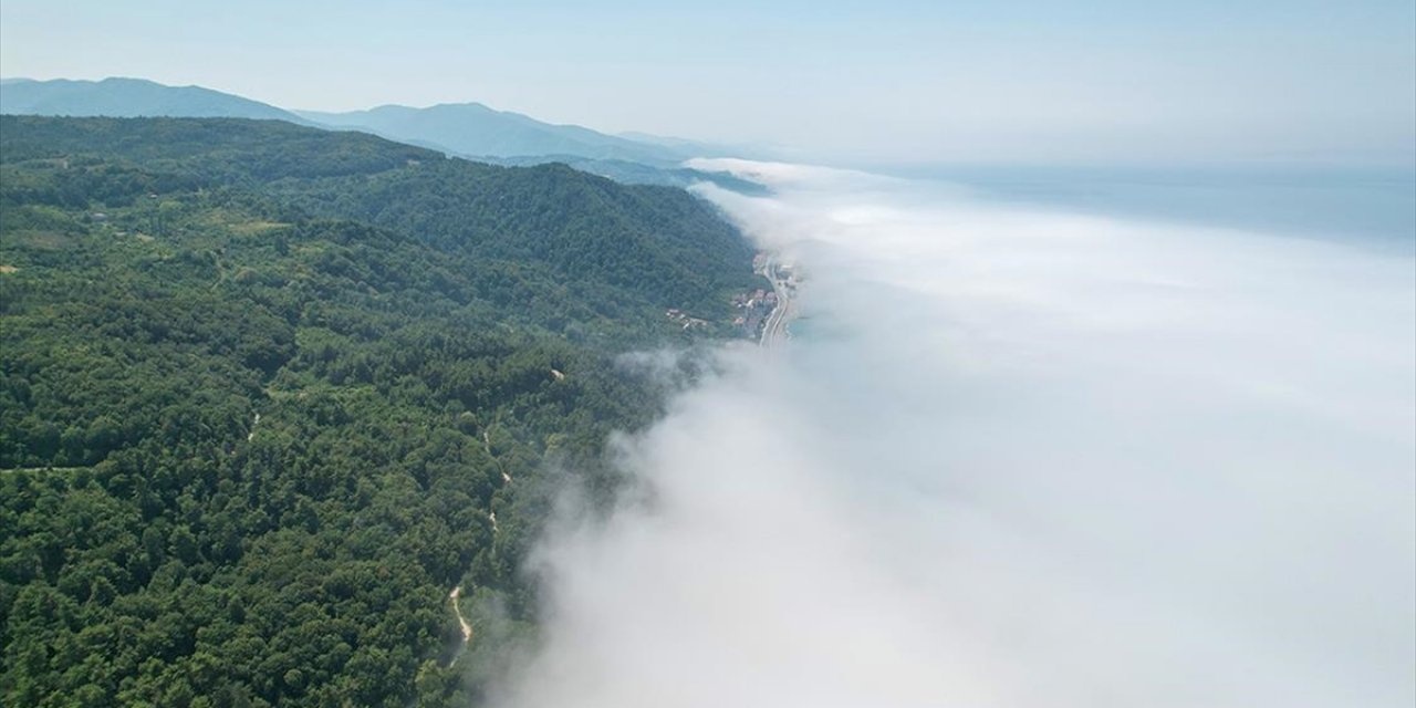 Kastamonu'da Oluşan Sis Dronla Görüntülendi