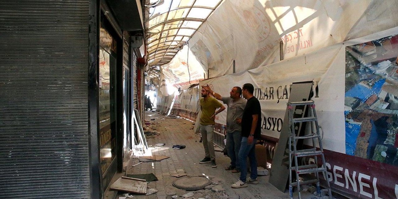 Hatay'daki Tarihi Uzun Çarşı'da Restorasyon Çalışmaları Sürüyor