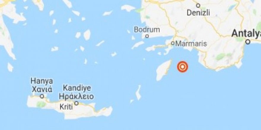 Ege ve Akdeniz'de Deprem Oldu