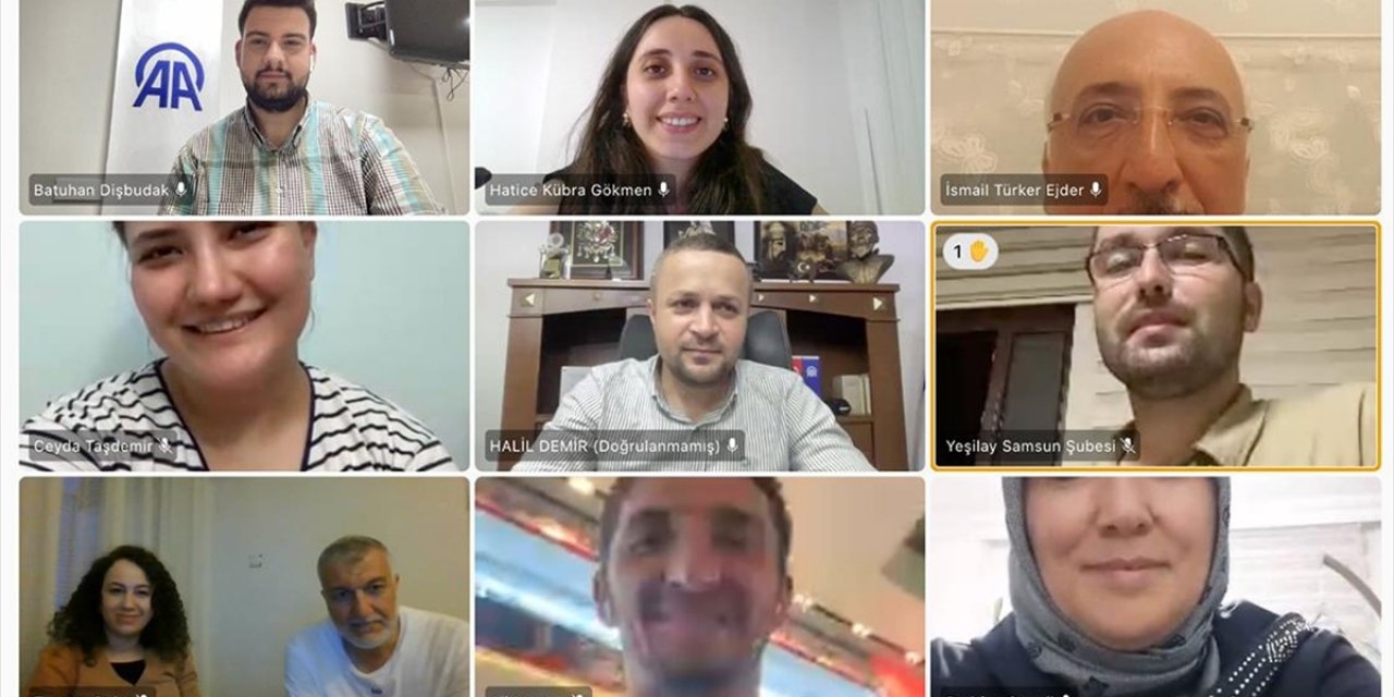 Yeşilay Yeşilırmak Bölge Koordinatörlüğü İle AA Muhabirleri Çevrimiçi Toplantı Yaptı