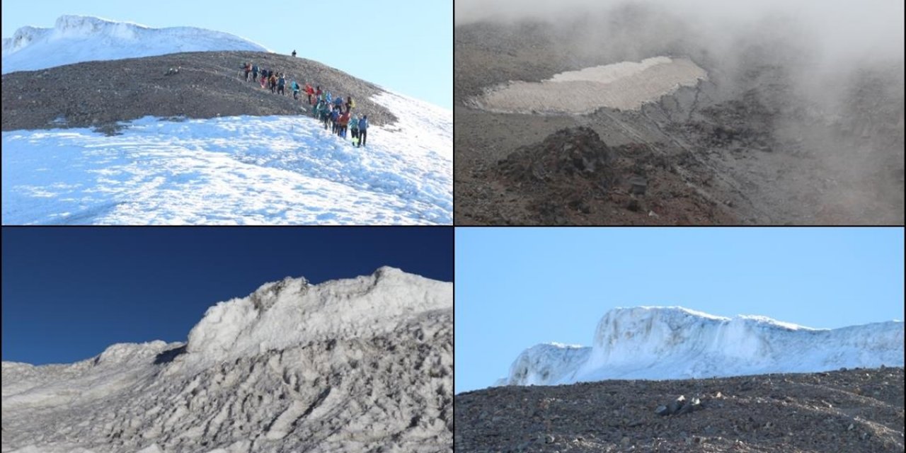 Küresel Isınmanın Etkisiyle Ağrı Dağı'nın Zirvesindeki Buzullar Küçülüyor