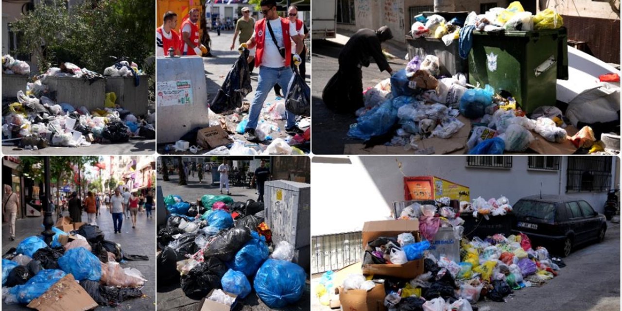 İzmir'in Karşıyaka ve Konak İlçelerinde Biriken Çöplere Mahalleliden Tepki