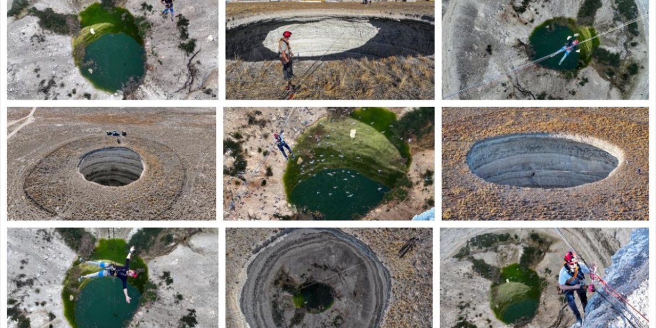 Zirvelerden Yerin Derinliğine İnen Dağcılar Obruk Tehlikesine Dikkati Çekti