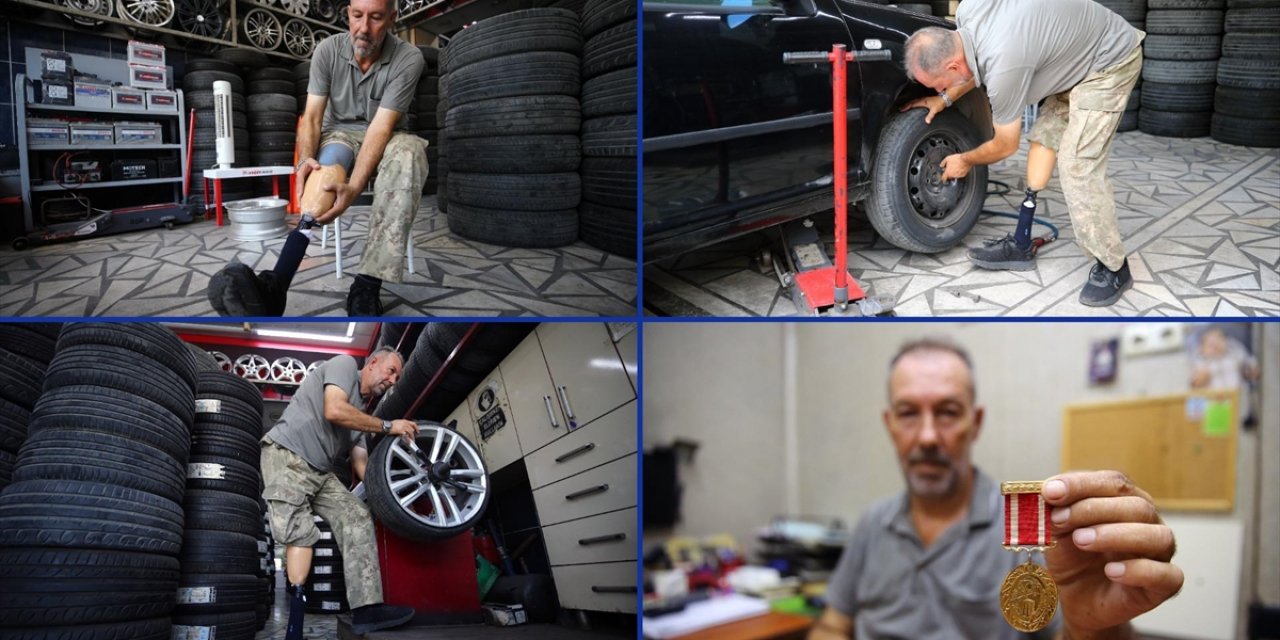 İş Hayatından Kopmayan Gazi 21 Yıldır Protez Bacağıyla Dükkanının Yolunu Tutuyor