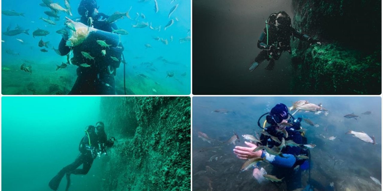 Gönüllü Dalgıçlar Suyun Derinliklerindeki Tarihi Kalıntıları Kayıt Altına Alıyor
