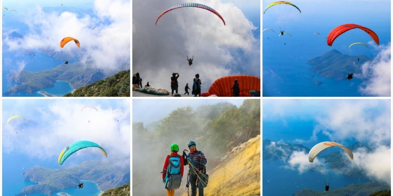 Çinli Turistler "Altın Hafta" Tatilinde Babadağ'da Yamaç Paraşütü Uçuşlarını Artırdı