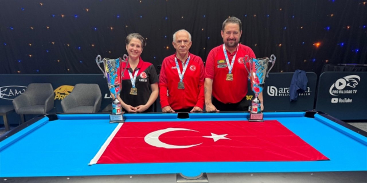 Milli Bilardocular Sinem Kökten ve Ferdi Özdemir, 9 Top Disiplininde Avrupa Şampiyonu Oldu
