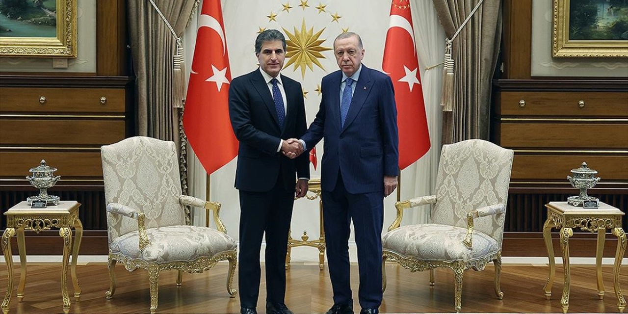 Cumhurbaşkanı Erdoğan, Irak Kürt Bölgesel Yönetimi Başkanı Barzani'yi Kabul Etti