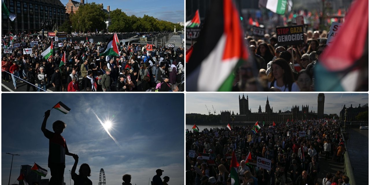 Avrupa'da Filistin'e Destek, İsrail'e Protesto Gösterileri Düzenlendi