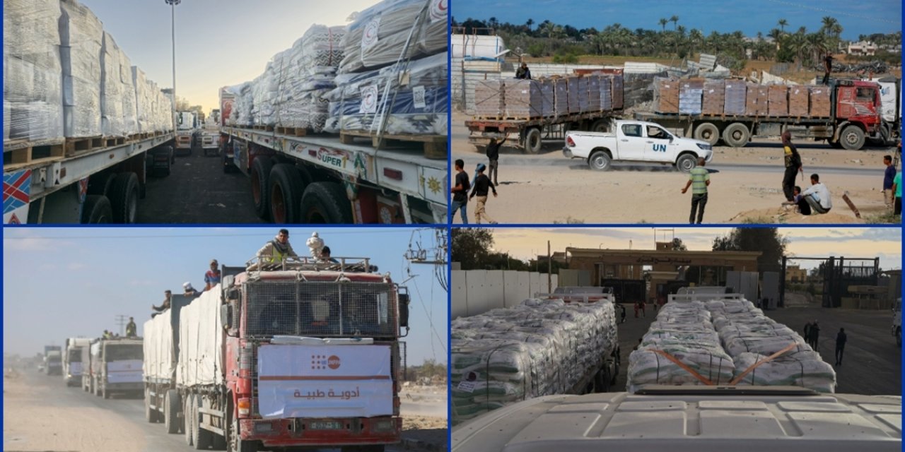 Gazze'deki Hükümet: Gazze Şeridi'ne 15 Ekim'de Sadece 480 Yardım Tırı Girdi