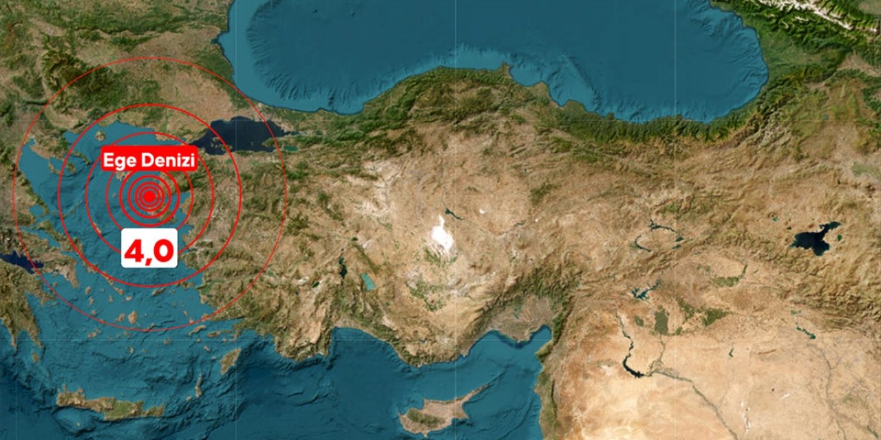 Ege Denizi'nde 4 Büyüklüğünde Deprem