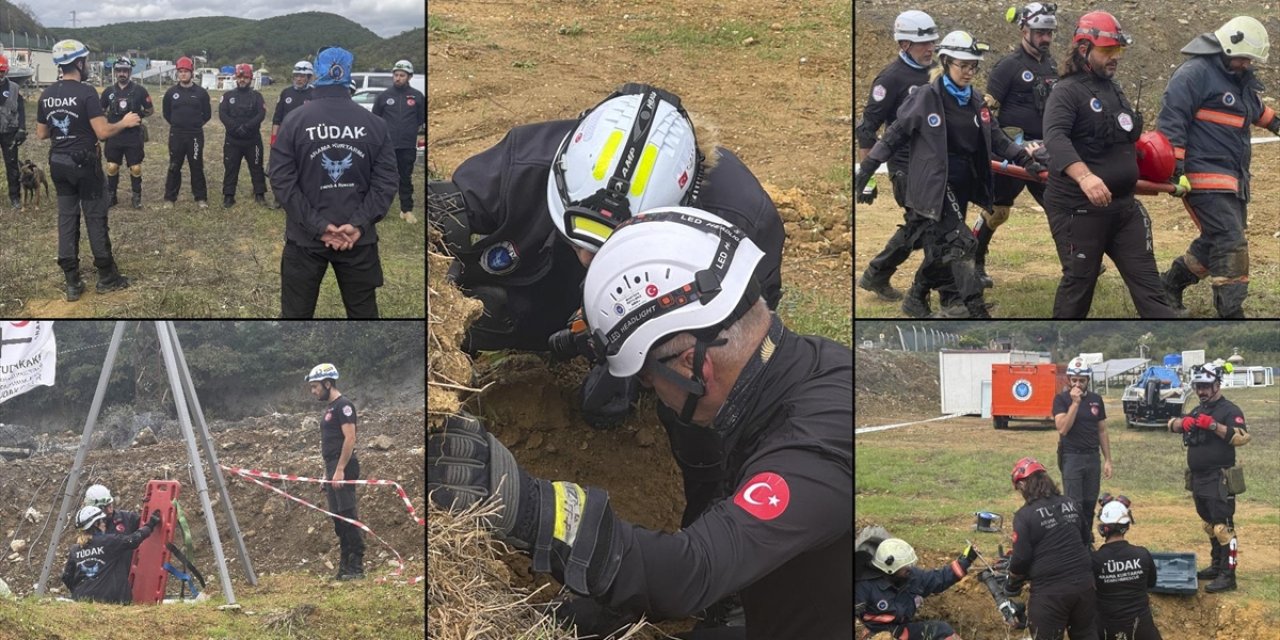 Tüdak'ın Gerçeğini Aratmayan Deprem Tatbikatını AA Ekipleri Görüntüledi