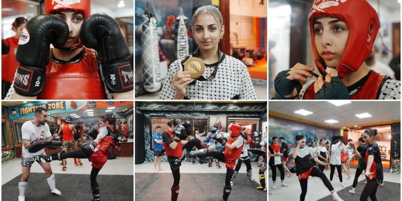 Filistinli Muaythai Sporcusu Genç Kız, Kazandığı Altın Madalyayı Gazze'ye Armağan Etti