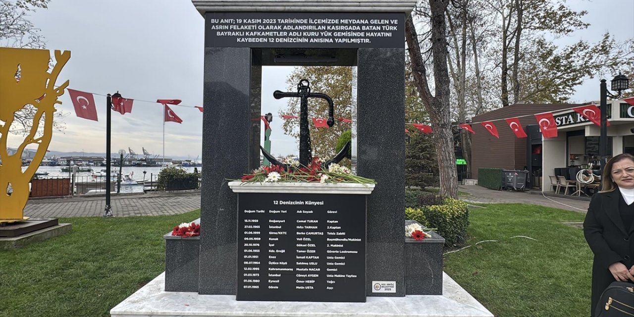 Zonguldak'ta Fırtına Nedeniyle Batan Gemideki Mürettebatın İsmi Anıtta Yaşatılacak