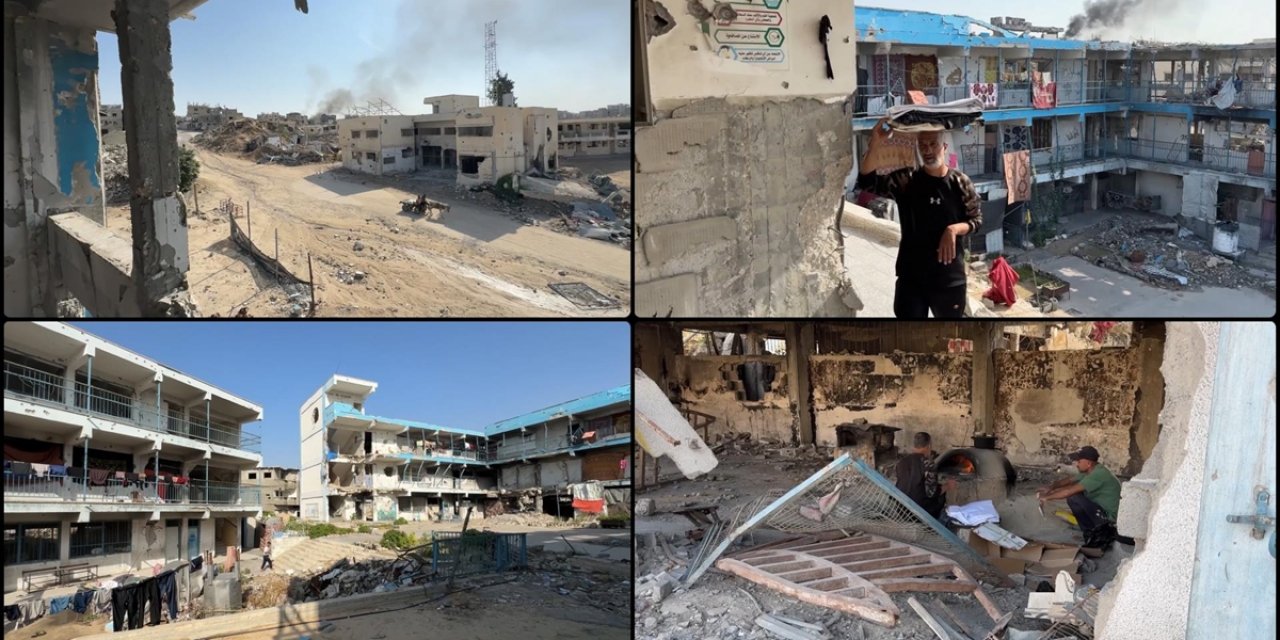 Gazze'de Çadırlarını Su Basan Filistinliler, Tehlikeli Olsa da Sarı Hat Yakınındaki Binalara Sığınıyor