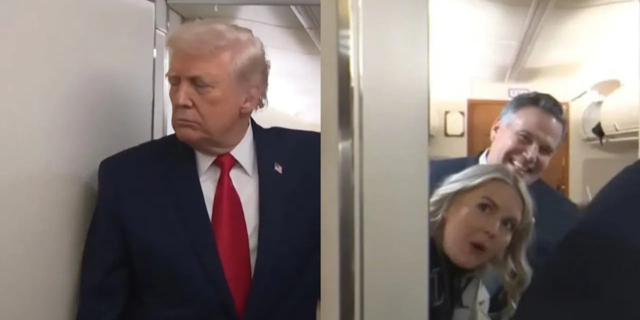 Air Force One’da Tuvalet Kapısı Trump’a Çarptı: Dünya Bu Görüntüleri Konuşuyor