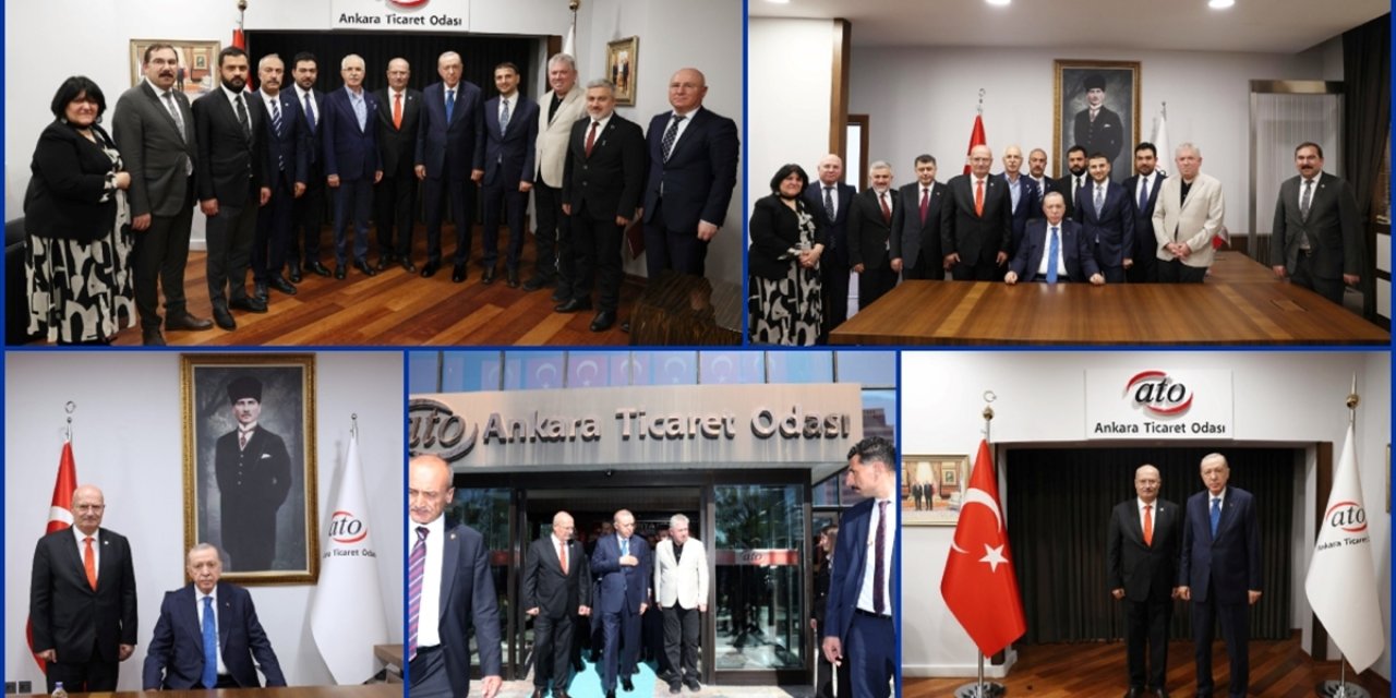 Cumhurbaşkanı Erdoğan, ATO Başkanı Baran'ın da Aralarında Bulunduğu Heyeti Kabul Etti