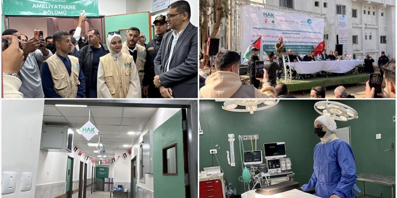 Gazze'deki Şifa Hastanesi'nin Bir Bloğu Hak İnsani Yardım Derneği'nin Katkılarıyla Hizmete Açıldı