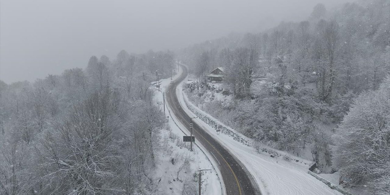 Samanlı Dağları'ndaki Kış Manzaraları Havadan Görüntülendi