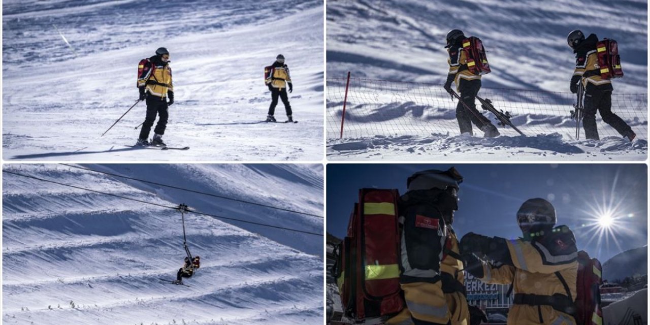 Palandöken'in "Kayaklı 112 Sağlık Ekibi" Sporcu Kazalarına Anında Müdahale Edecek