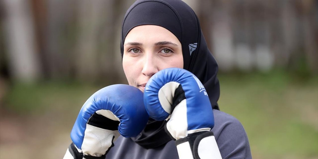 Kimya Mühendisi Genç Sporcu Kick Boks Müsabakalarına Köyünde Hazırlanıyor