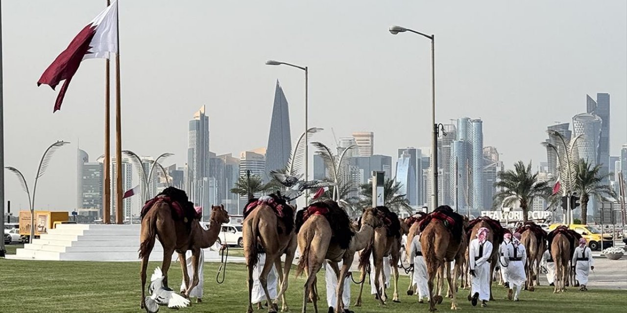Katar’da, Günlük "Deve Geçidi" Geleneği Devam Ediyor