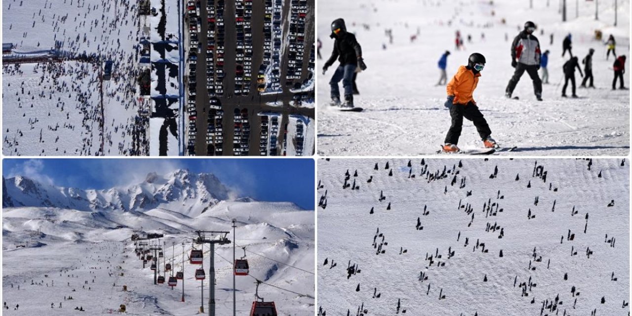 Erciyes'te Hafta Sonu Yoğunluğu Yaşanıyor