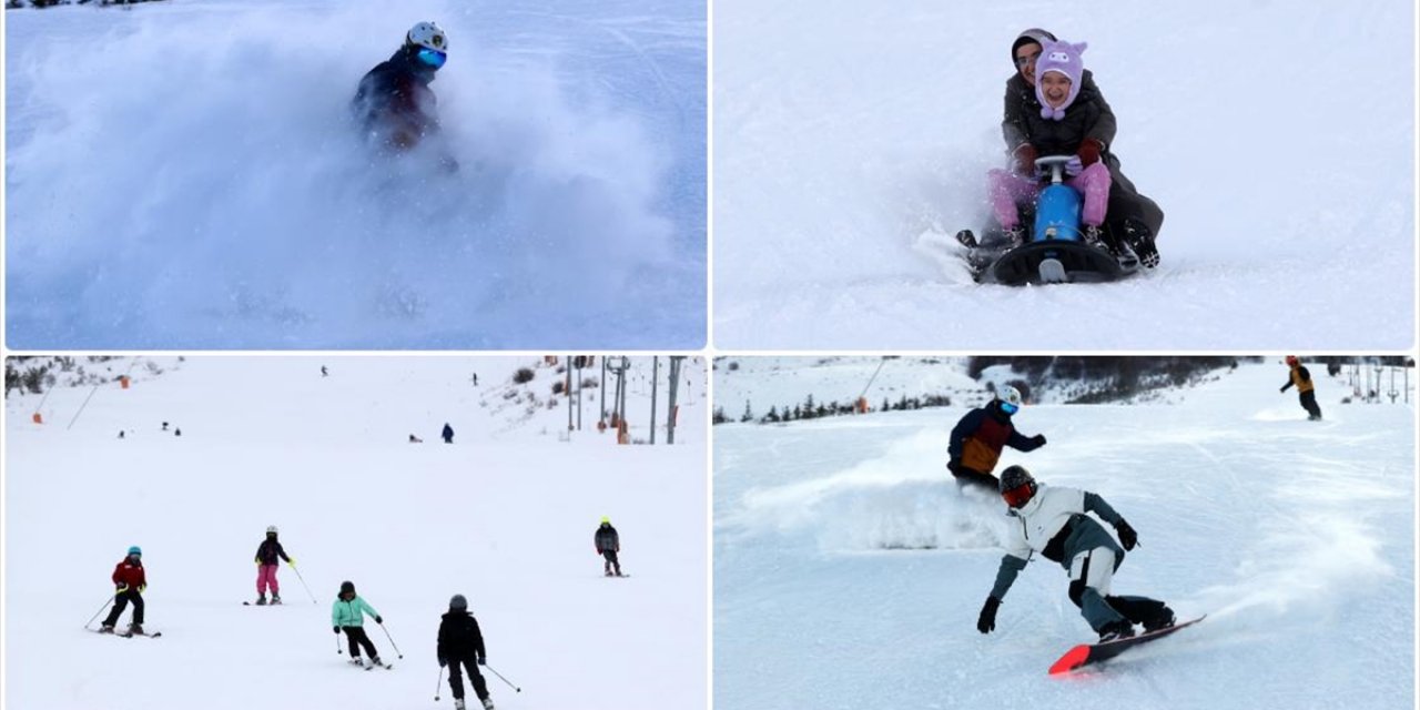 Yıldız Dağı Hafta Sonu Kayakseverlerle Doldu