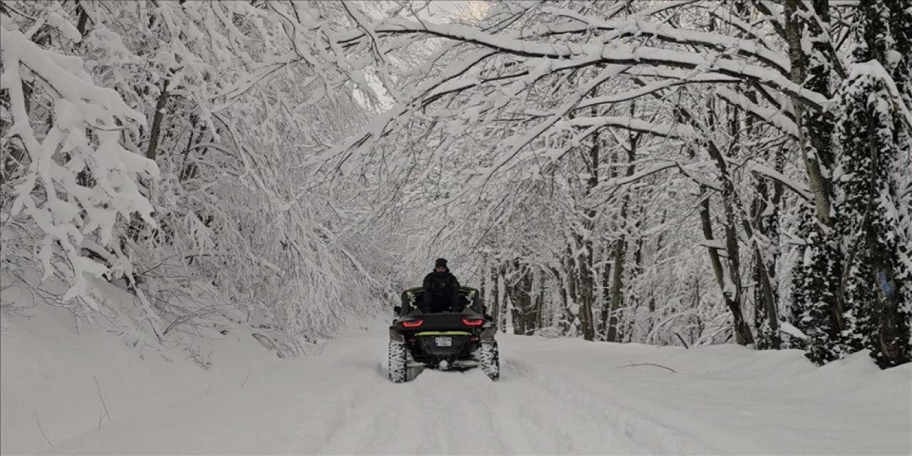 Beyaza Bürünen Samanlı Dağları, Kış Safarisi Yapmak İsteyenleri Ağırladı