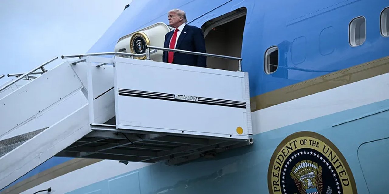 Trump'ın Uçağında Panik Anları! Tedbir Amacıyla ABD'ye Geri Döndü
