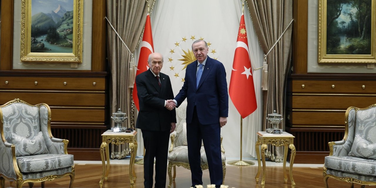 Cumhurbaşkanı Erdoğan, MHP Genel Başkanı Bahçeli'yi Kabul Etti
