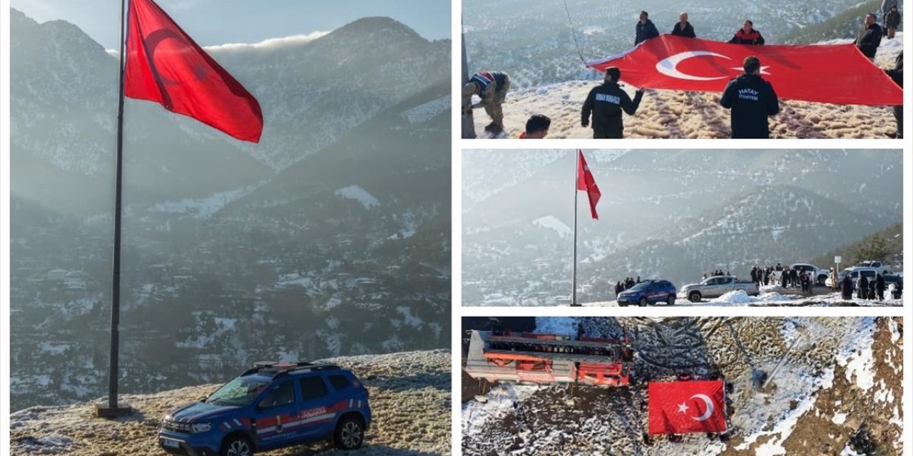 Amanos Dağları'nın Eteklerindeki Yıpranan Türk Bayrağı Değiştirildi