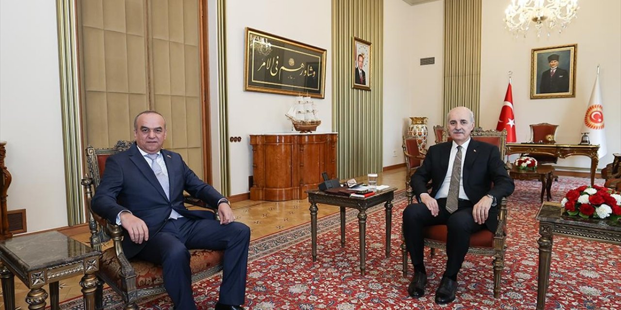 TBMM Başkanı Kurtulmuş, Tacikistan'ın Ankara Büyükelçisi İmomi'yi Kabul Etti