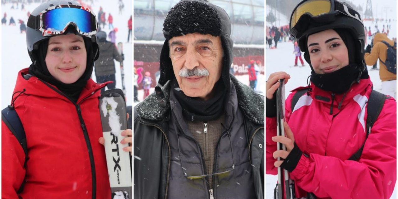 Palandöken Kayak Merkezi'nde Hafta Sonu Yoğunluğu Yaşanıyor