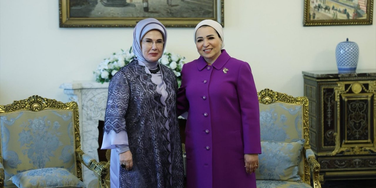 Emine Erdoğan, Mısır Cumhurbaşkanı'nın Eşi Entissar Amer İle Görüştü