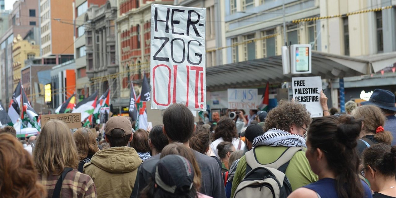 İsrail Cumhurbaşkanı Herzog'un Avustralya Ziyaretinin Son Gününde de Protestolar Düzenlendi