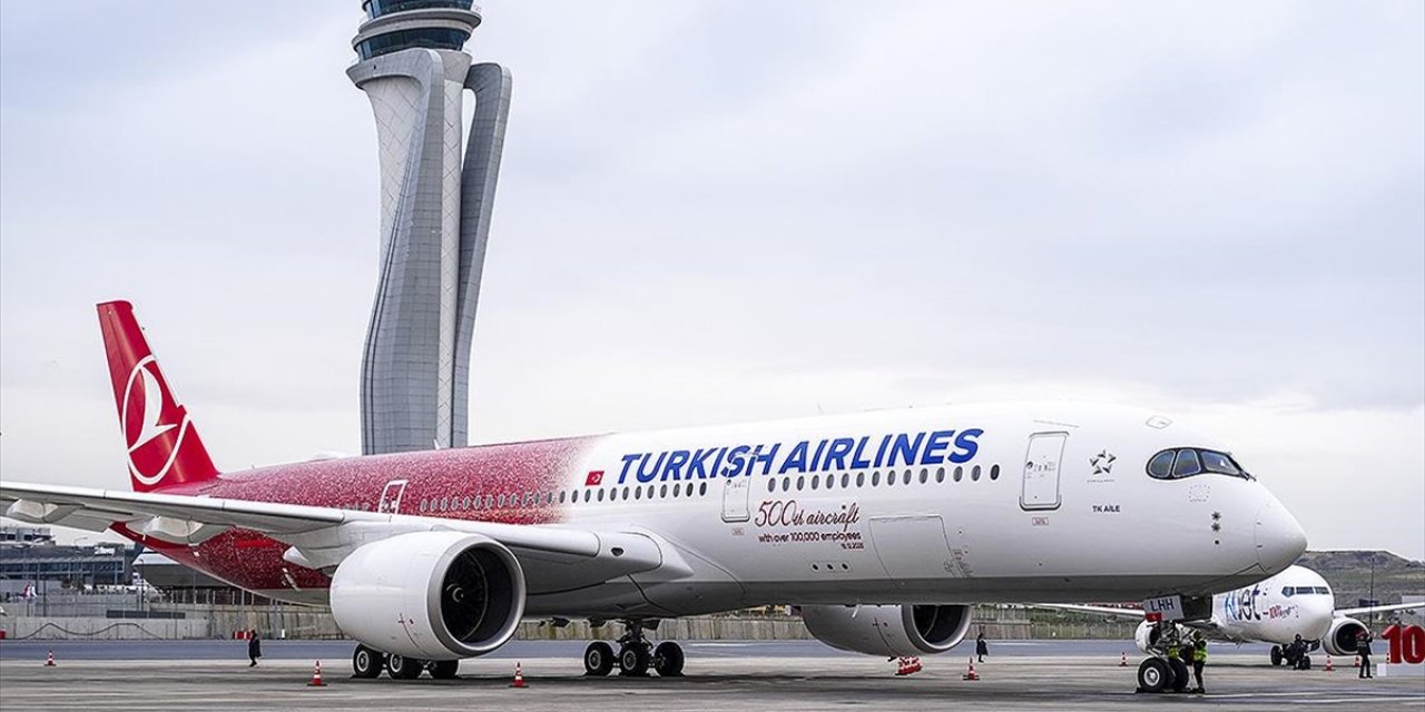 THY 100 Bin Çalışanının Fotoğrafıyla Giydirdiği 500'üncü Uçağını Tanıttı