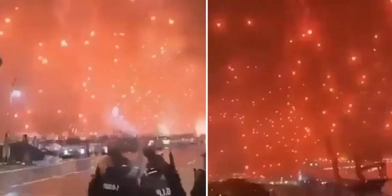 Görüntü Bu Gece Yarısı Tel Aviv'de Kaydedildi