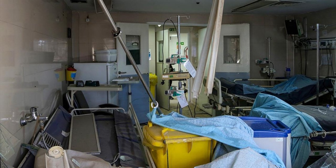 Tahran'daki Şehit Mutahhari Hastanesinde Oluşan Hasarın Boyutunu Görüntülendi