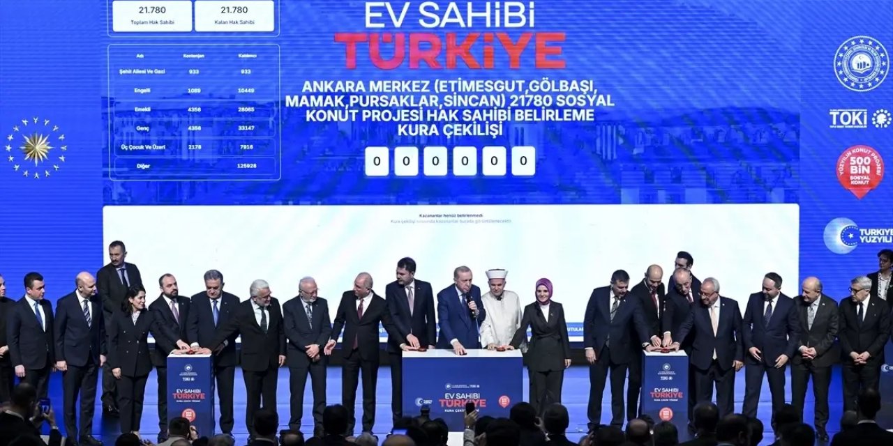 Cumhurbaşkanı Erdoğan "Ev Sahibi Türkiye-Ankara Konut Kura Çekim Töreni'nde Konuştu Açıklaması