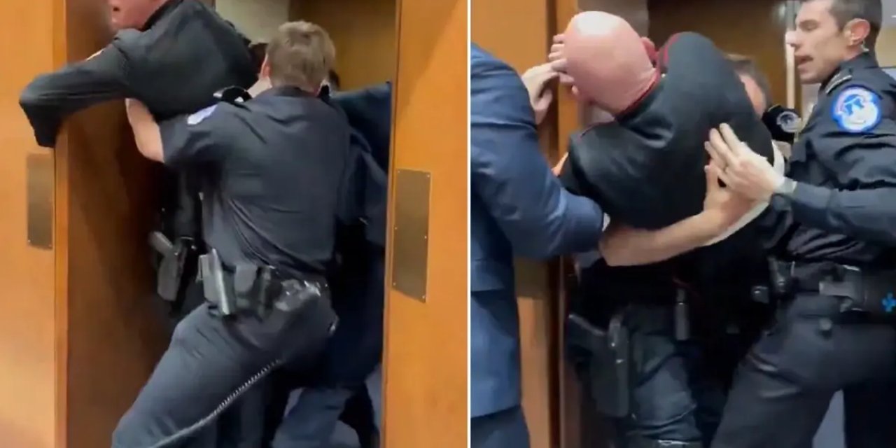 Eski Askerin Protestosu Kongre'yi Karıştırdı: İsrail İçin İran'la Savaşmak İstemiyoruz