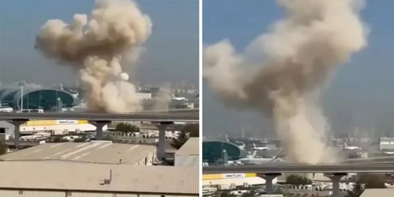 İran, Dubai Havalimanı'nı Vurdu! Uçuşlar Askıya Alındı