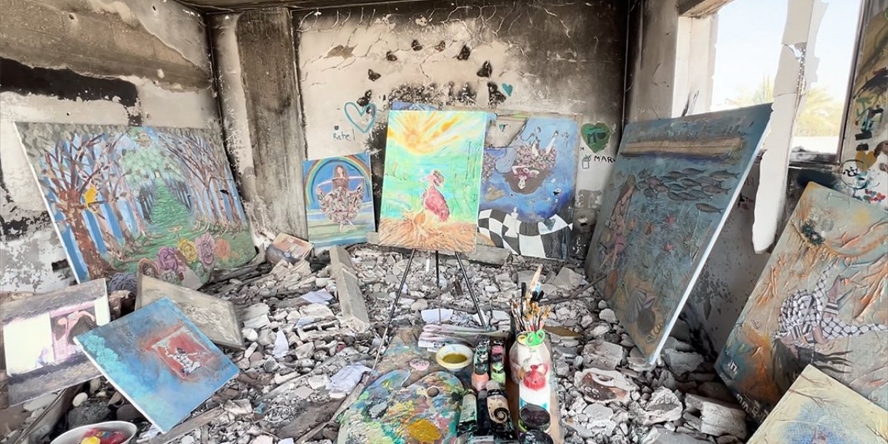 Gazzeli Ressam, İsrail Saldırılarından Etkilenen Çocuklara Sanatla Umut Oluyor