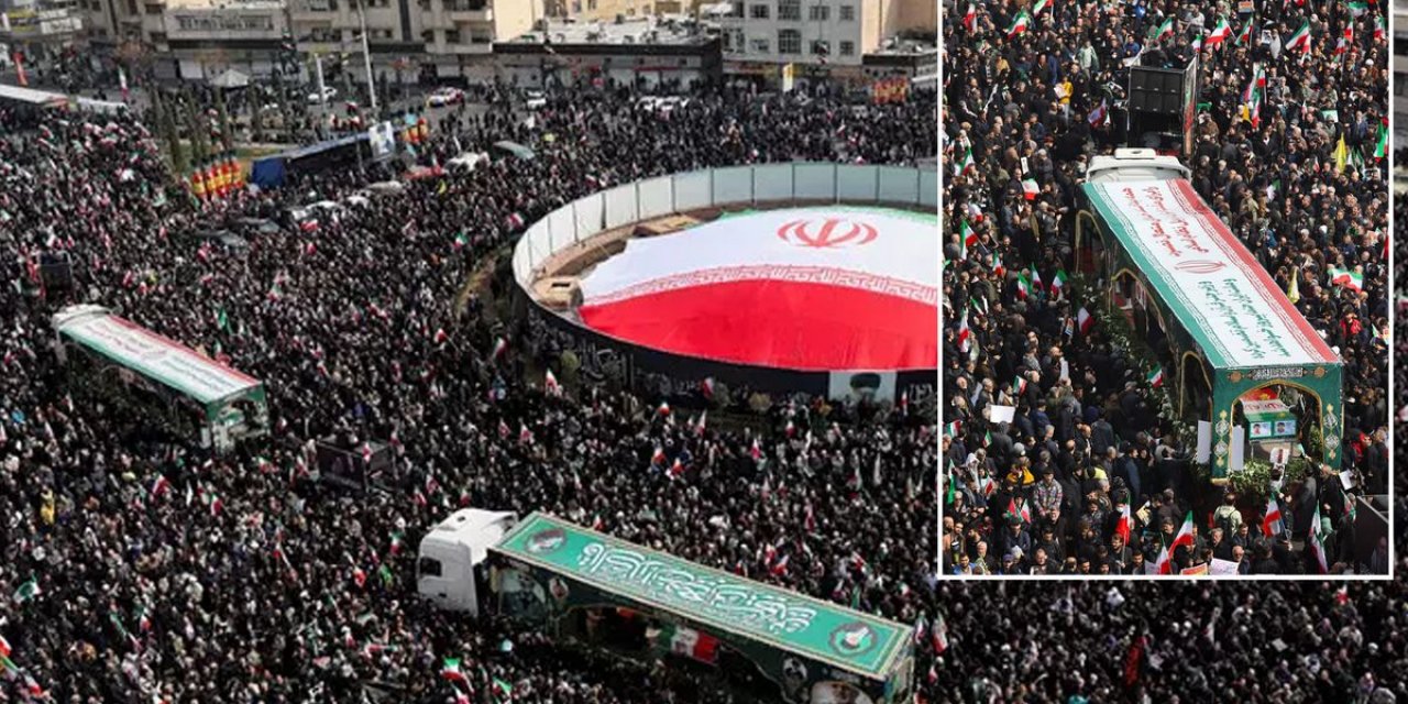 İran'dan Gövde Gösterisi Gibi Cenaze Töreni! On Binler Akın Etti