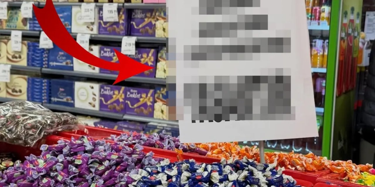 Bayram Şekeri Reyonuna Asılan Not Tepki Çekti