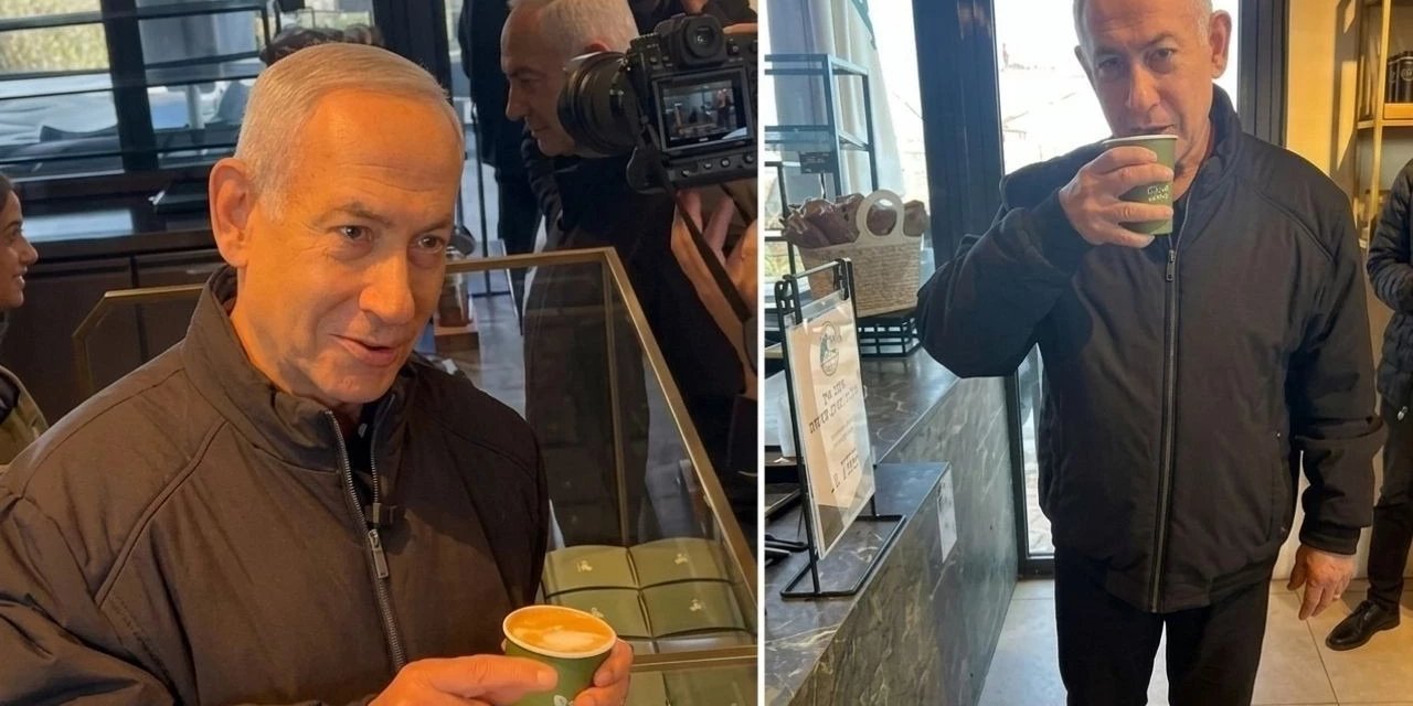 Bu Görüntüler Tartışmayı Yeniden Alevlendirdi! Netanyahu'dan Dökülmeyen Kahve Gösterisi